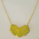 Collier vert olive et doré