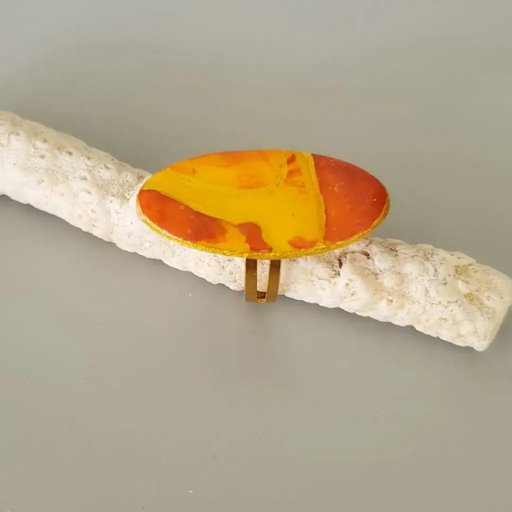[BA0006] Bague grand oval Orange