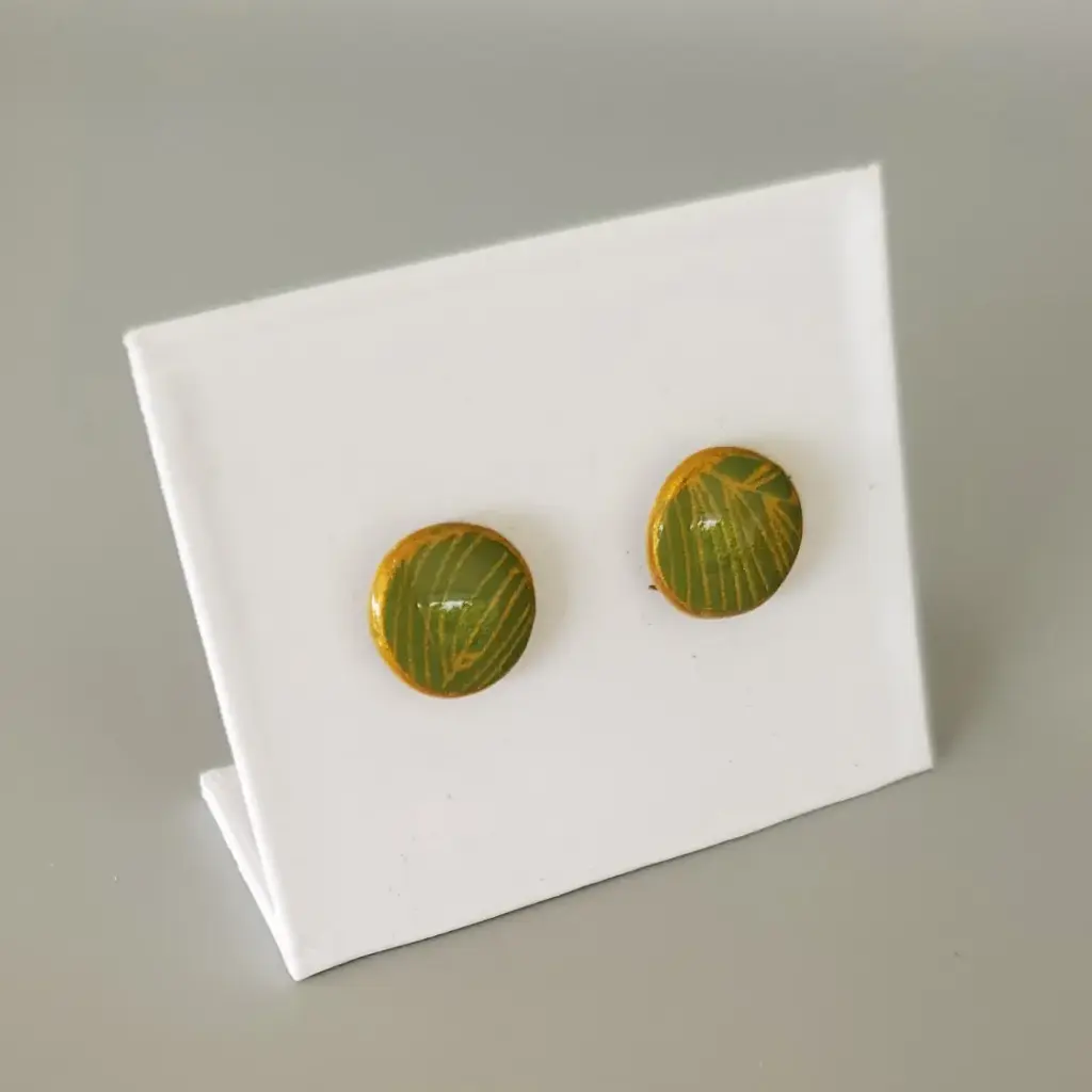 [BO00009] Clous vert olive et doré