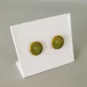 Clous vert olive et doré