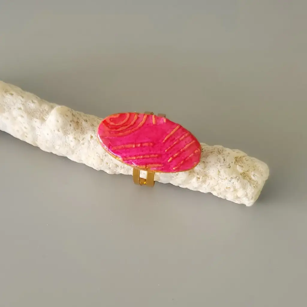 [BA0021] Bague ovale flamboyante