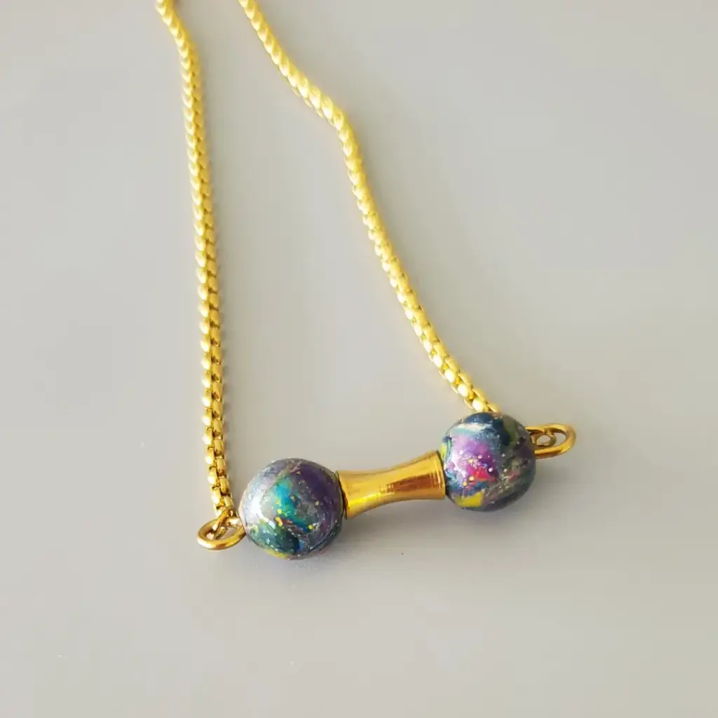 Bracelet doubles perles bleues