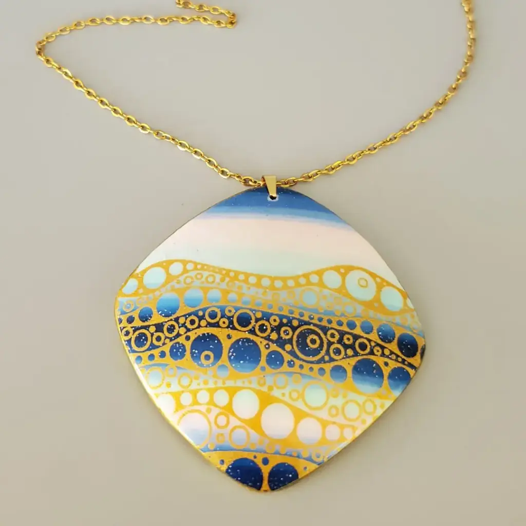 [COL00003] Collier bleu et doré